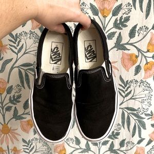 Black slip on Vans